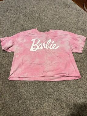 Barbie Pink and White Tie-Dye Short Sleeve Tee - Barbie